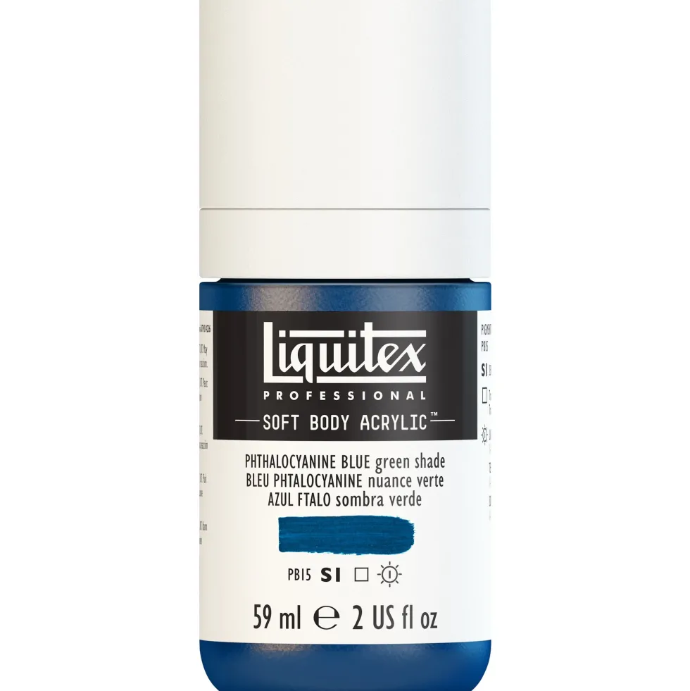 Farba akrylowa Soft Body - Liquitex - Phthalocyanine Blue Green Shade, 59 ml