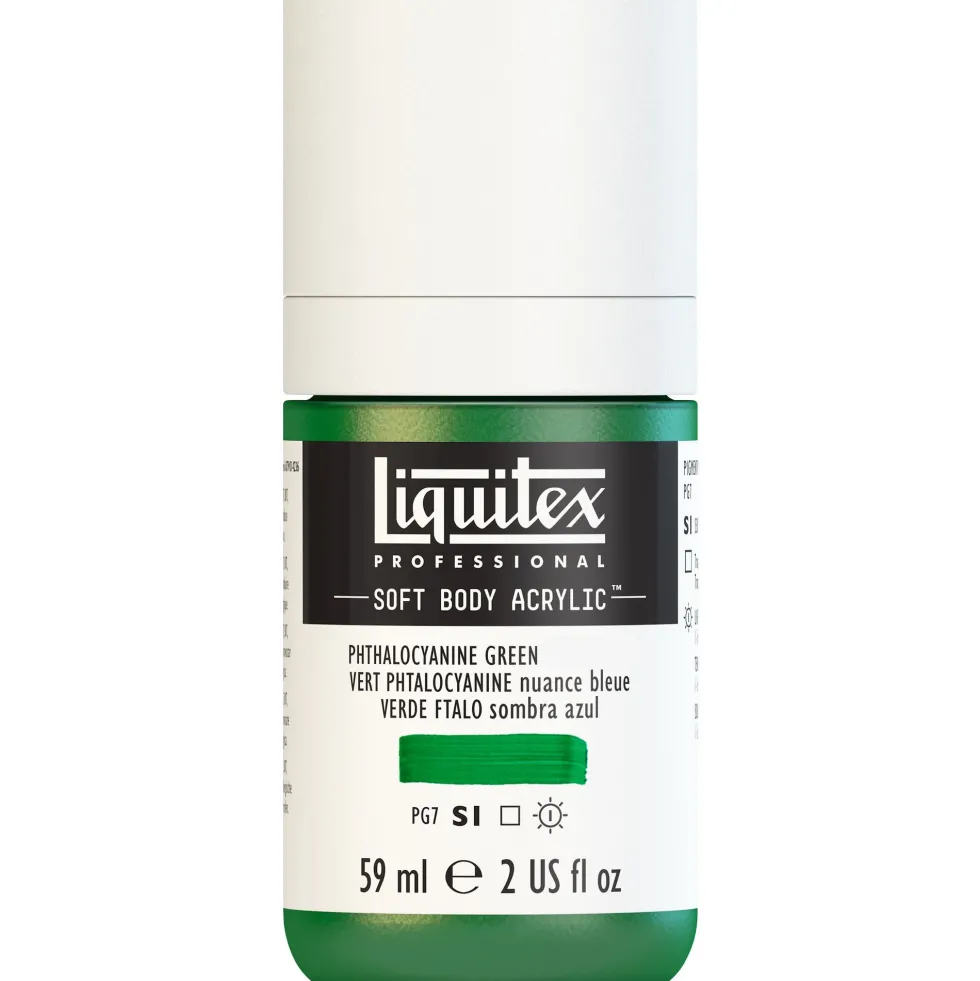 Farba akrylowa Soft Body - Liquitex - Phthalocyanine Green Yellow Shade, 59 ml