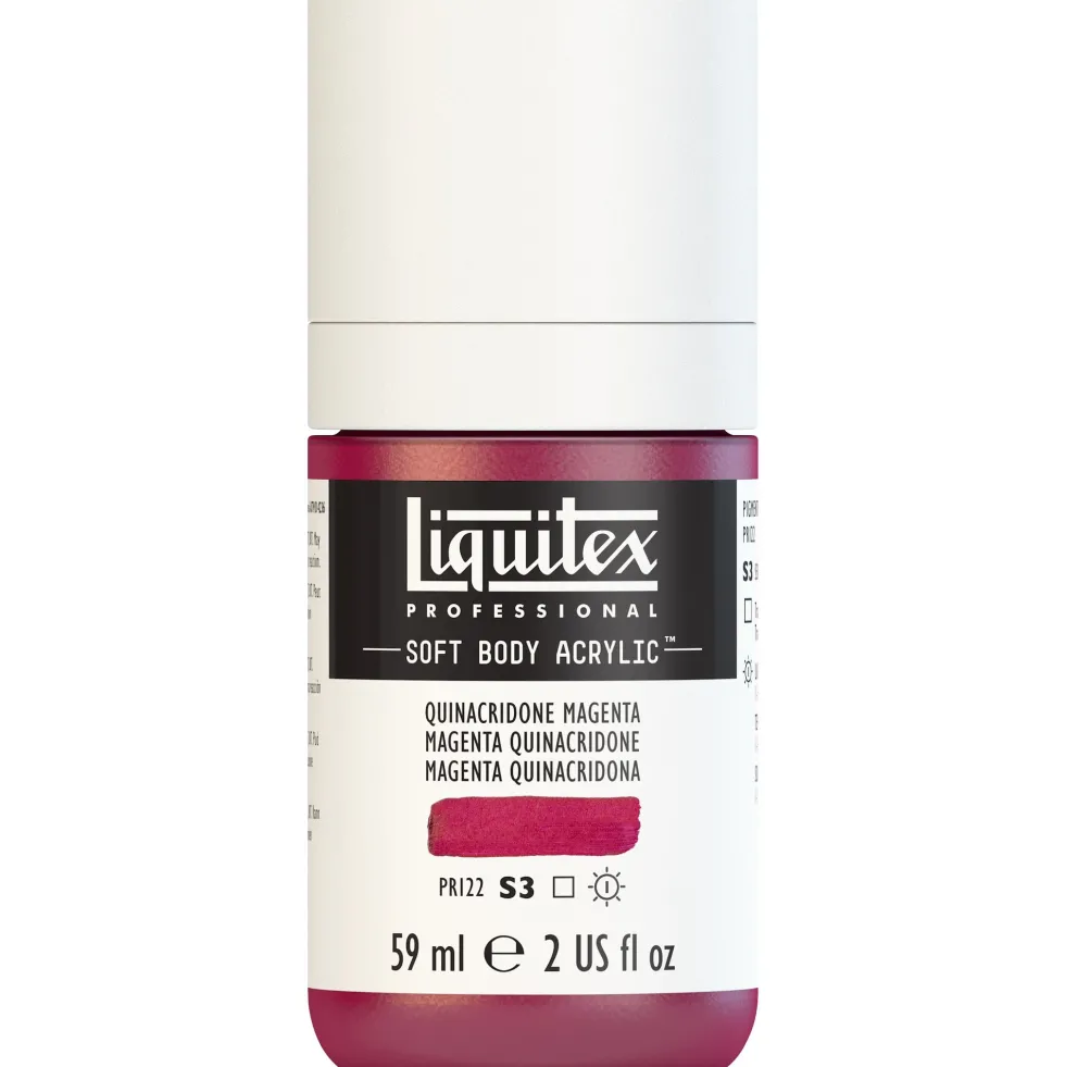 Farba akrylowa Soft Body - Liquitex - Quinacridone Magenta, 59 ml