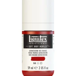 Farba akrylowa Soft Body - Liquitex - Quinacridone Red Orange, 59 ml
