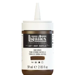 Farba akrylowa Soft Body - Liquitex - Raw Umber, 59 ml