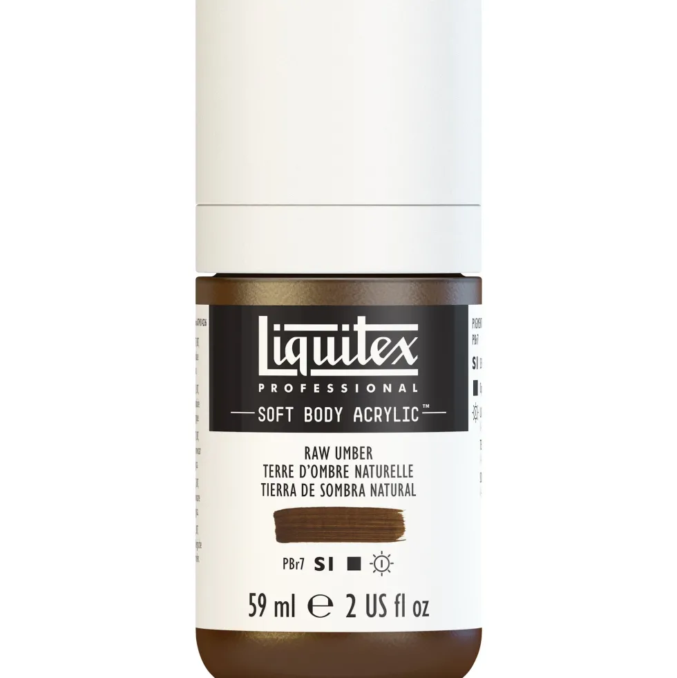 Farba akrylowa Soft Body - Liquitex - Raw Umber, 59 ml