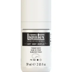 Farba akrylowa Soft Body - Liquitex - Titanium White, 59 ml