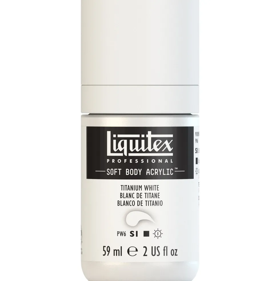 Farba akrylowa Soft Body - Liquitex - Titanium White, 59 ml