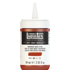 Farba akrylowa Soft Body - Liquitex - Transparent Burnt Sienna, 59 ml