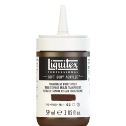 Farba akrylowa Soft Body - Liquitex - Transparent Burnt Umber, 59 ml