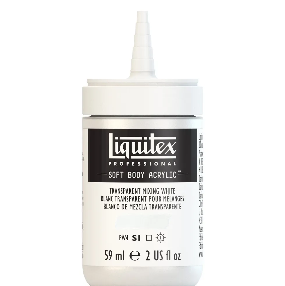 Farba akrylowa Soft Body - Liquitex - Transparent Mixing White, 59 ml