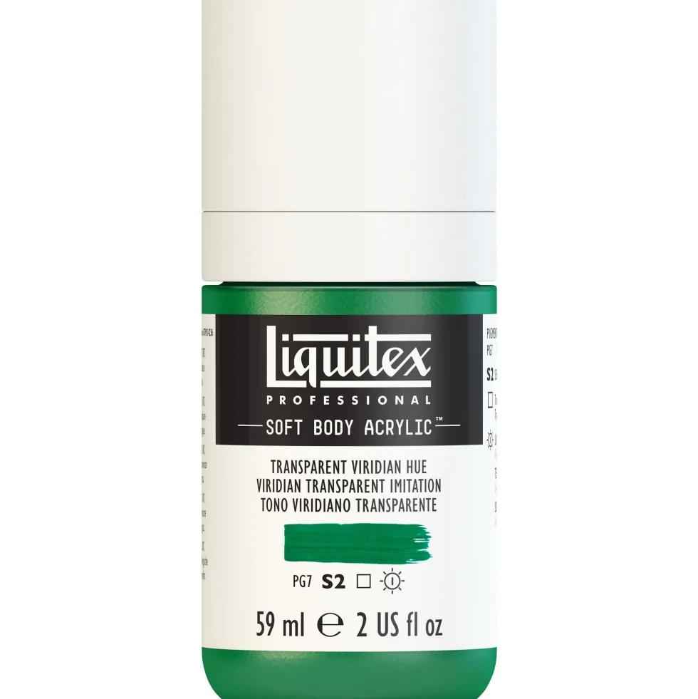 Farba akrylowa Soft Body - Liquitex - Transparent Viridian Hue, 59 ml