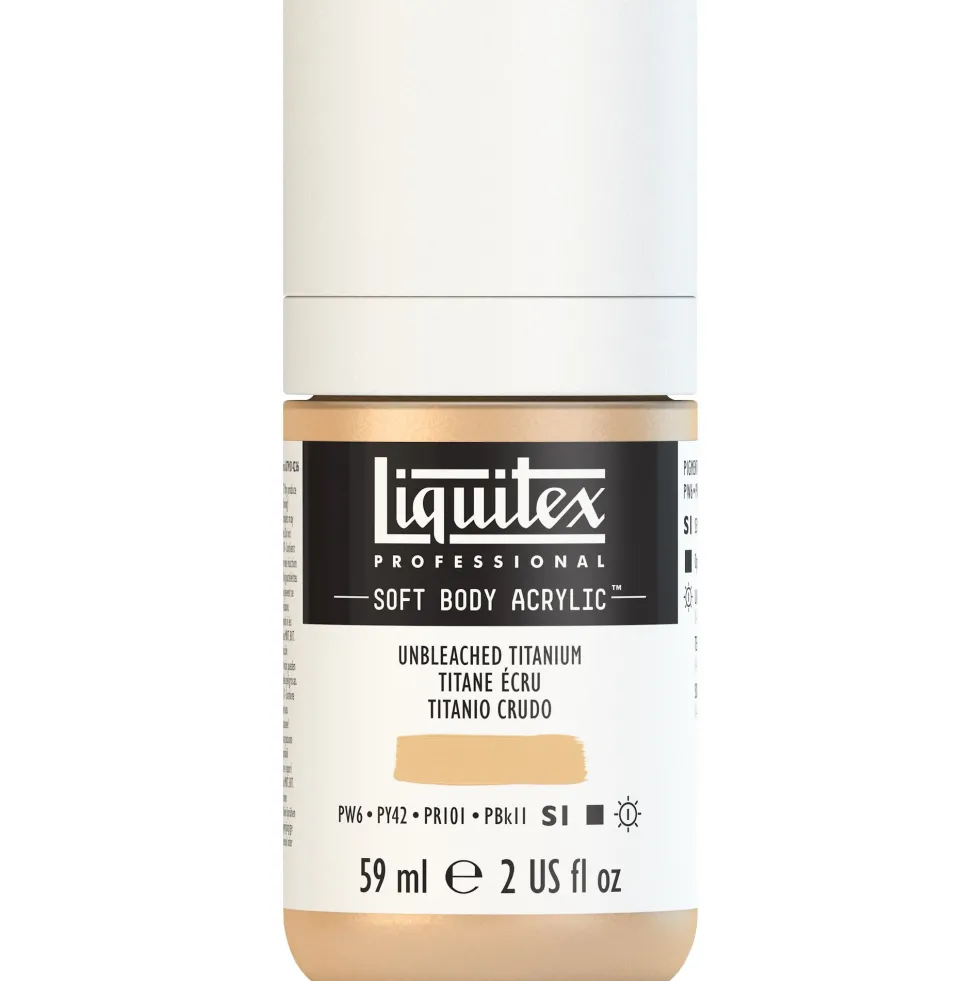 Farba akrylowa Soft Body - Liquitex - Unbleached Titanium, 59 ml