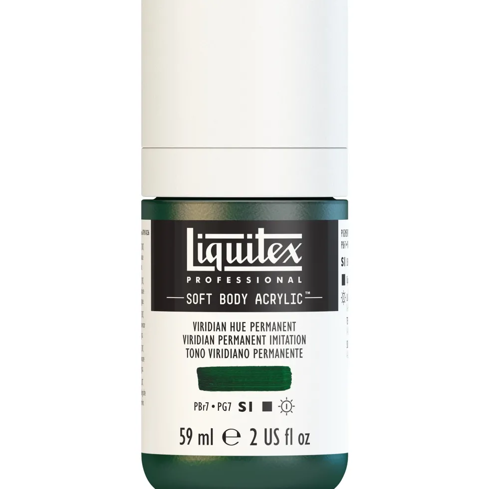 Farba akrylowa Soft Body - Liquitex - Viridian Hue Permanent, 59 ml