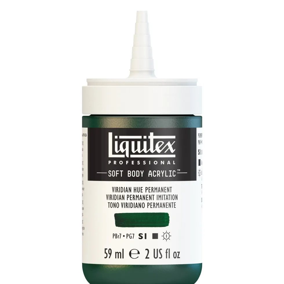 Farba akrylowa Soft Body - Liquitex - Viridian Hue Permanent, 59 ml