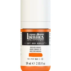 Farba akrylowa Soft Body - Liquitex - Vivid Red Orange, 59 ml