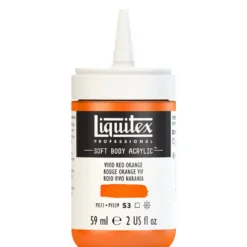 Farba akrylowa Soft Body - Liquitex - Vivid Red Orange, 59 ml