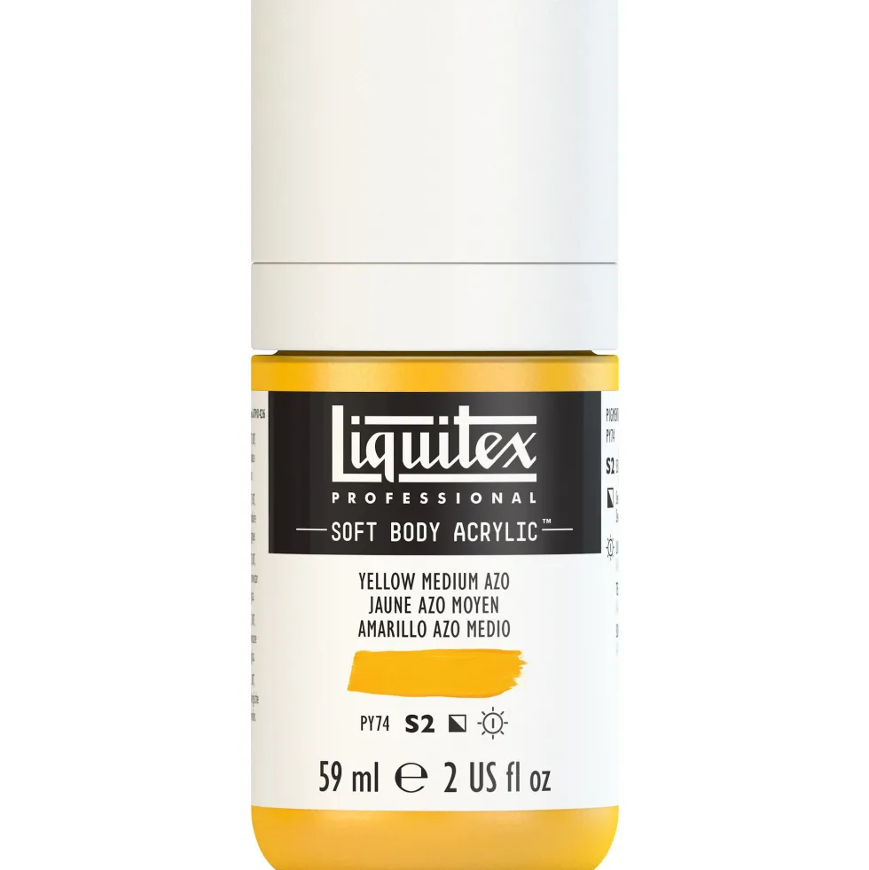 Farba akrylowa Soft Body - Liquitex - Yellow Medium Azo, 59 ml