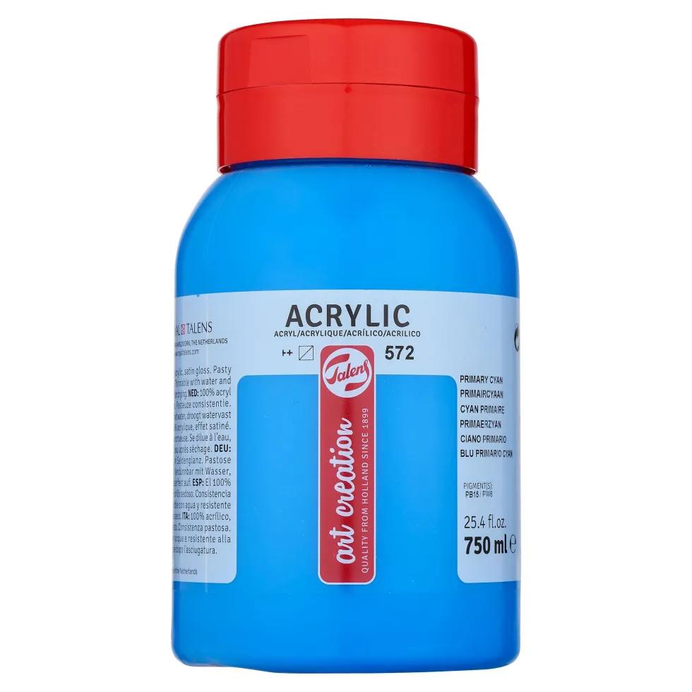 Farba akrylowa - Talens Art Creation - Primary Cyan, 750 ml