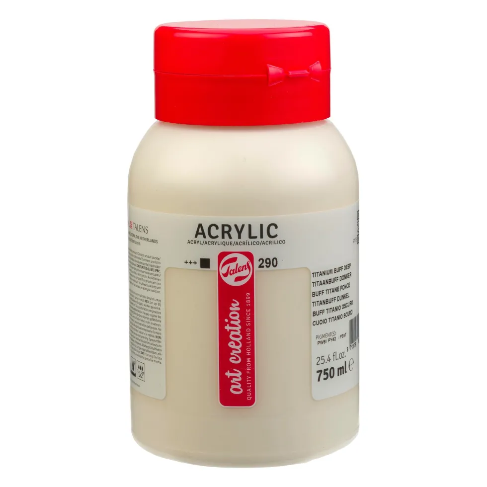 Farba akrylowa - Talens Art Creation - 290, Titanium Buff Deep, 750 ml