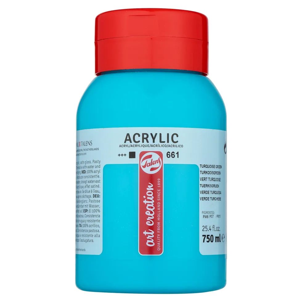 Farba akrylowa - Talens Art Creation - Turquoise Green, 750 ml