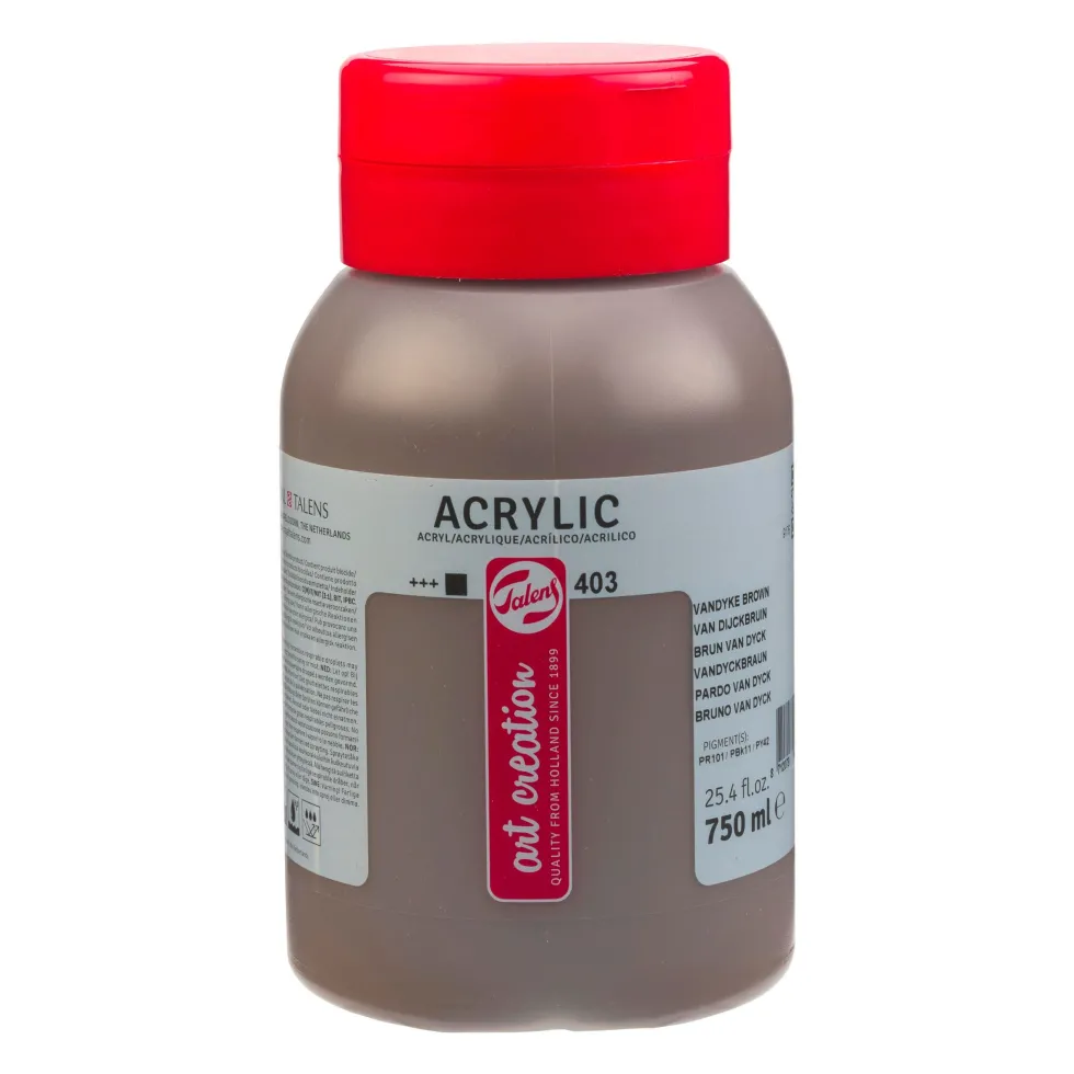 Farba akrylowa - Talens Art Creation - 403, Vandyke Brown, 750 ml