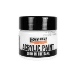Farba akrylowa świecąca w ciemności - Pentart - jasnoniebieska 30 ml