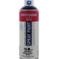Farba akrylowa w sprayu - Amsterdam - 702, Lamp Black, 400 ml