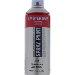 Farba akrylowa w sprayu - Amsterdam - 105, Titanium White, 400 ml