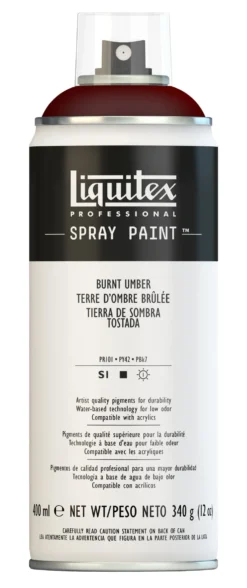 Farba akrylowa w spray'u - Liquitex - Burnt Umber, 400 ml