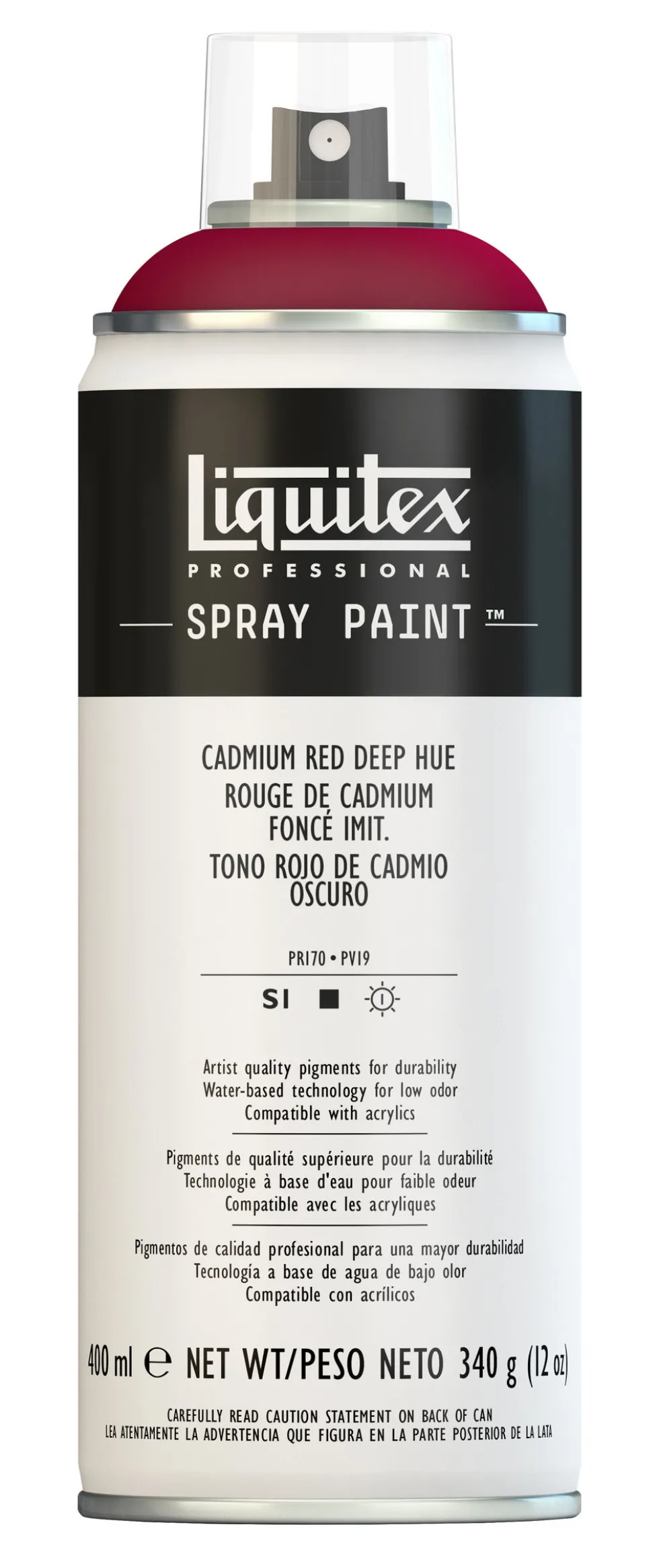 Farba akrylowa w spray'u - Liquitex - Cadmium Red Deep Hue, 400 ml