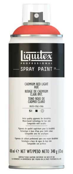 Farba akrylowa w spray'u - Liquitex - Cadmium Red Light Hue, 400 ml