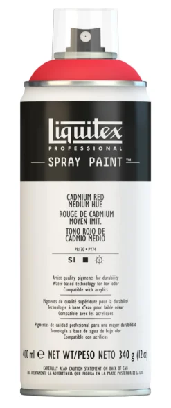 Farba akrylowa w spray'u - Liquitex - Cadmium Red Medium Hue, 400 ml