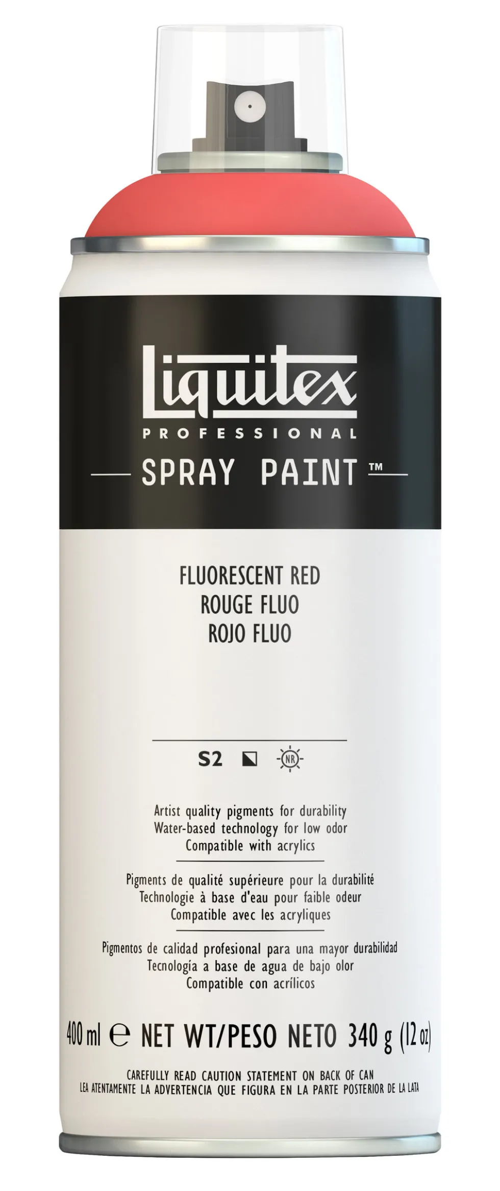Farba akrylowa w spray'u - Liquitex - Fluorescent Red, 400 ml