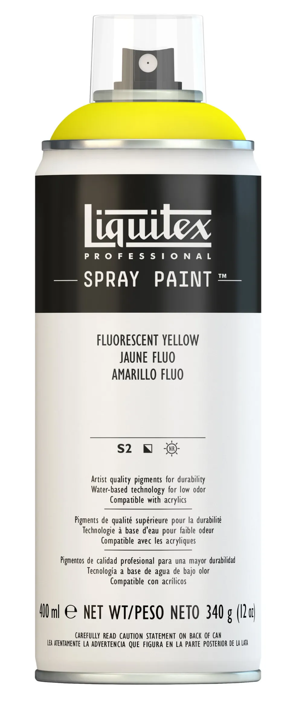 Farba akrylowa w spray'u - Liquitex - Fluorescent Yellow, 400 ml