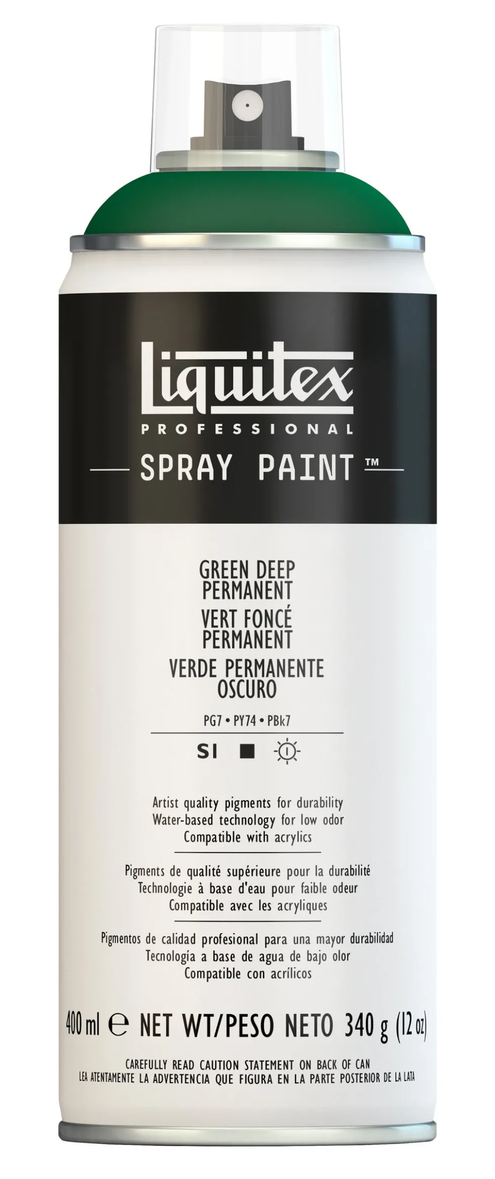 Farba akrylowa w spray'u - Liquitex - Green Deep Permanent, 400 ml