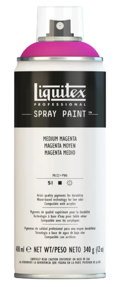 Farba akrylowa w spray'u - Liquitex - Medium Magenta, 400 ml
