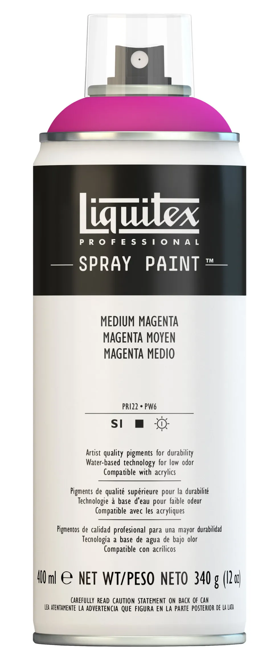 Farba akrylowa w spray'u - Liquitex - Medium Magenta, 400 ml