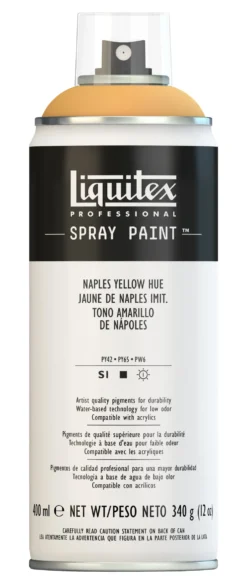 Farba akrylowa w spray'u - Liquitex - Naples Yellow Hue, 400 ml