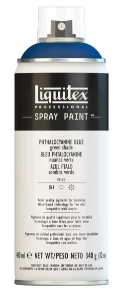 Farba akrylowa w spray'u - Liquitex - Phthalo Blue (Green Shade), 400 ml