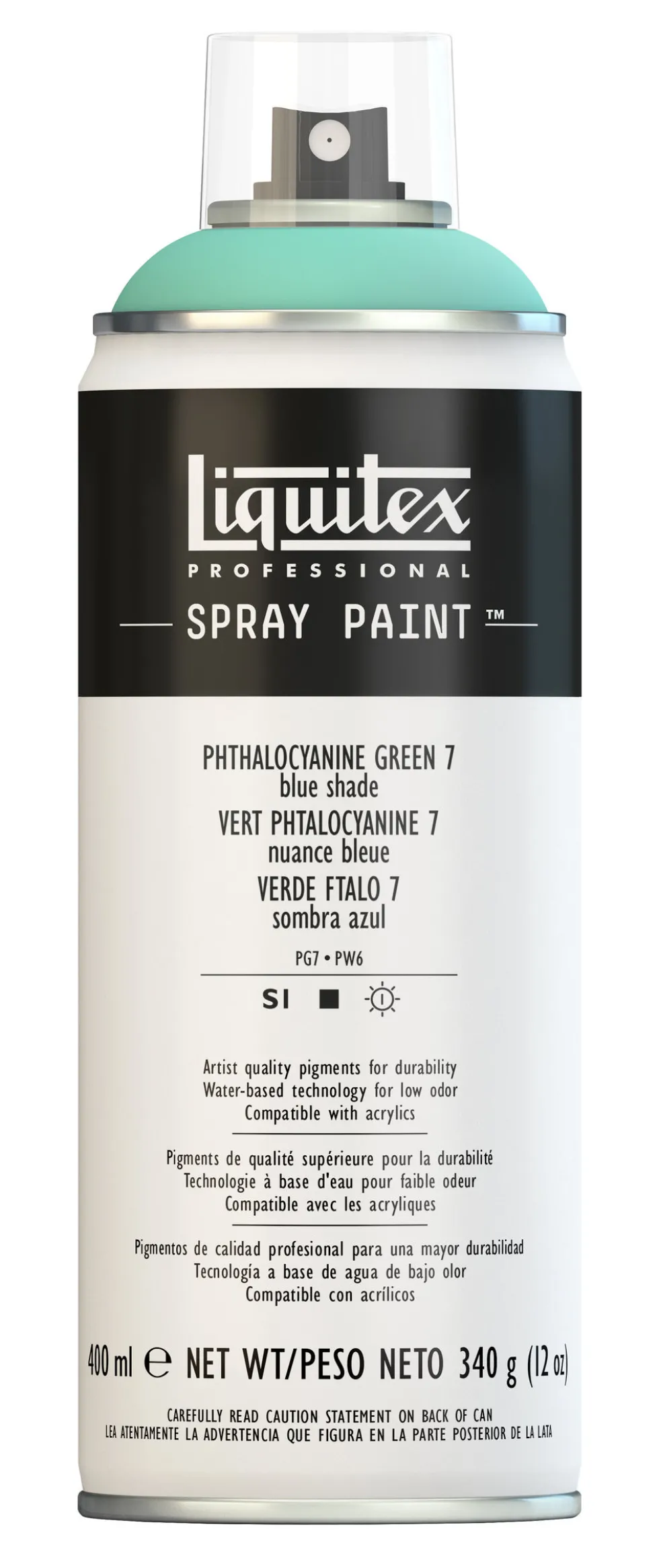 Farba akrylowa w spray'u - Liquitex - Phthalocyanine Green 7, 400 ml
