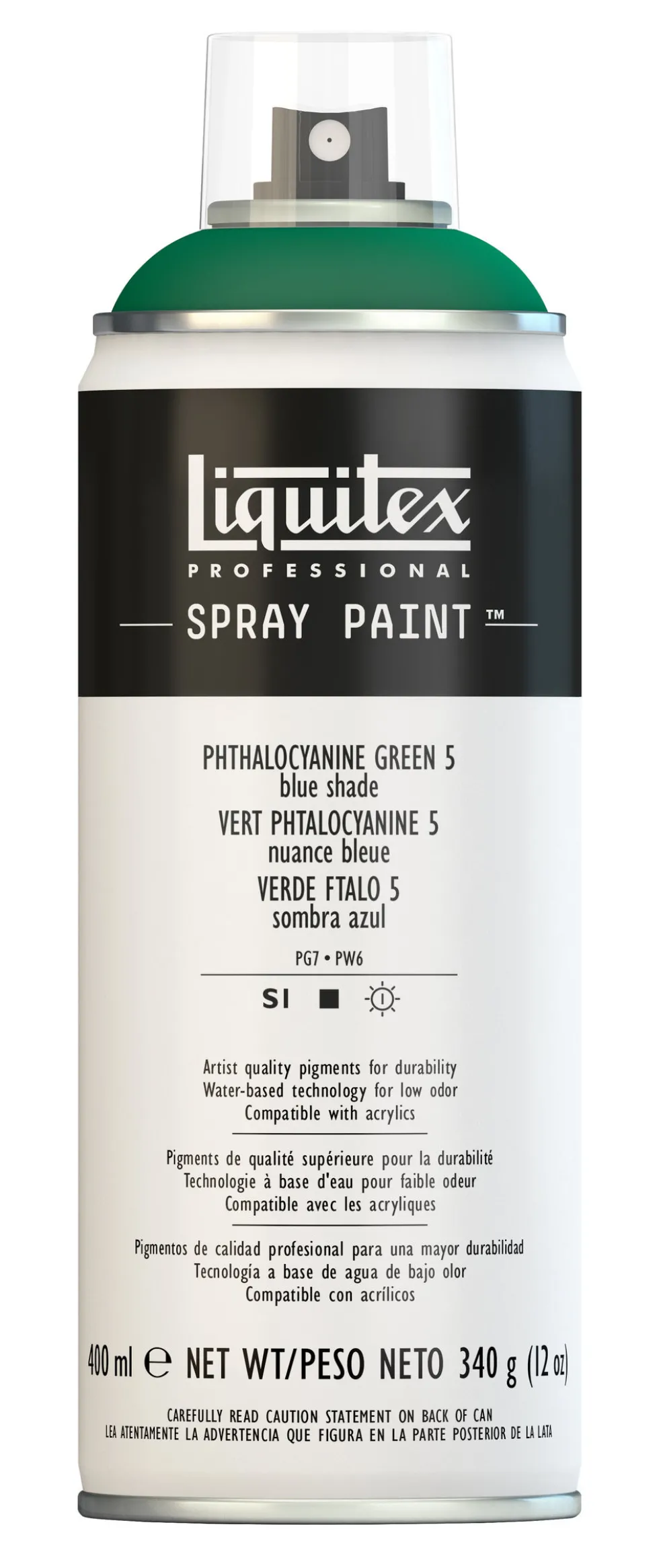 Farba akrylowa w spray'u - Liquitex - Phthalo Green 5, 400 ml