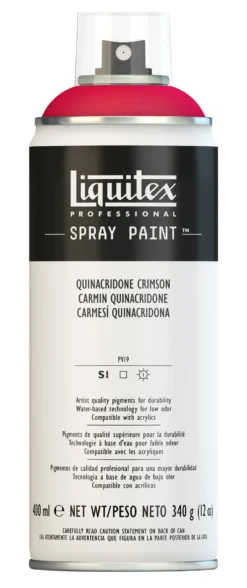Farba akrylowa w spray'u - Liquitex - Quinacridone Crimson, 400 ml