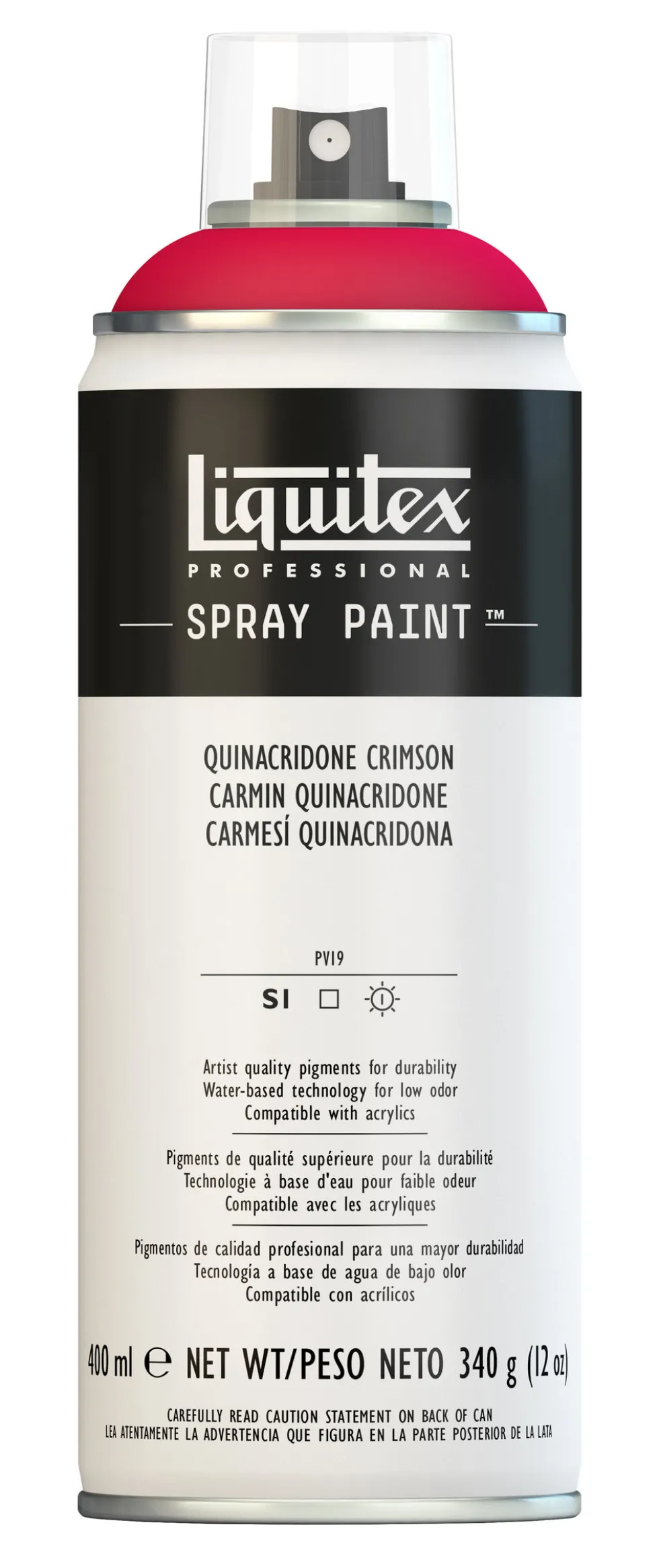 Farba akrylowa w spray'u - Liquitex - Quinacridone Crimson, 400 ml