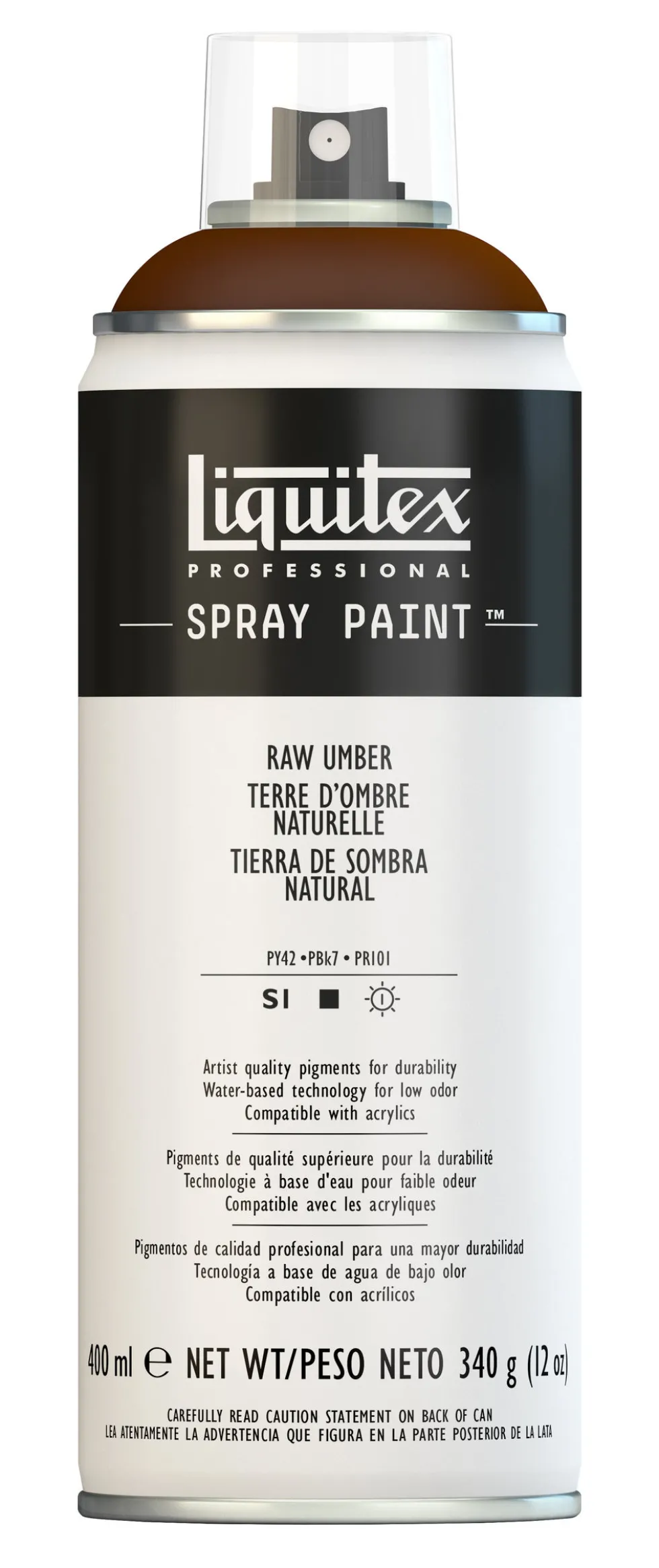 Farba akrylowa w spray'u - Liquitex - Raw Umber, 400 ml