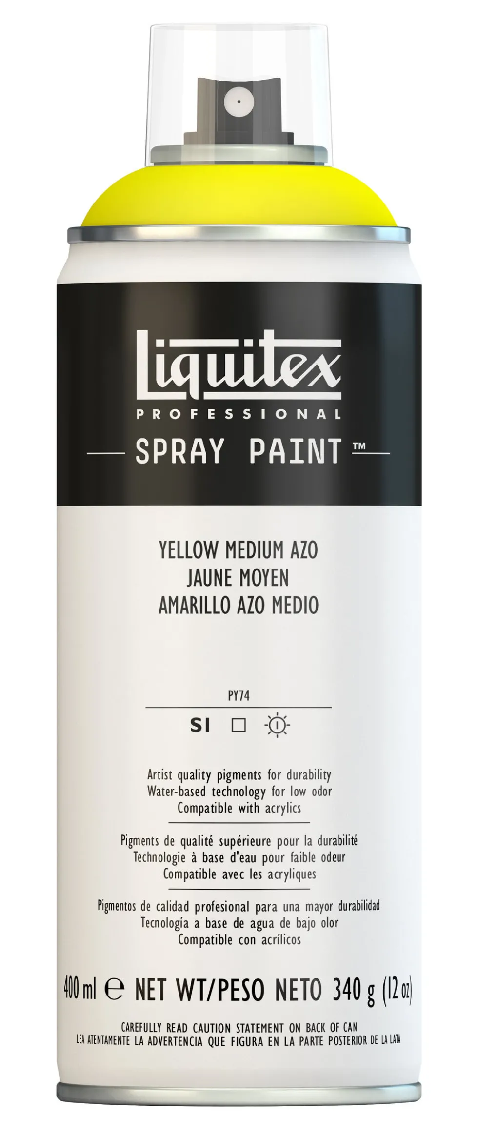 Farba akrylowa w spray'u - Liquitex - Yellow Medium Azo 400 ml