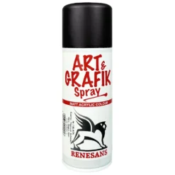 Farba akrylowa w sprayu - Renesans - czarna, 200 ml