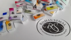 Farba akwarelowa Aquarius - Roman Szmal - 381, Quinacridone Rose, kostka