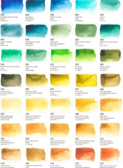 Farba akwarelowa Aquarius - Roman Szmal - 348, Zieleń oliwna ciemna, kostka