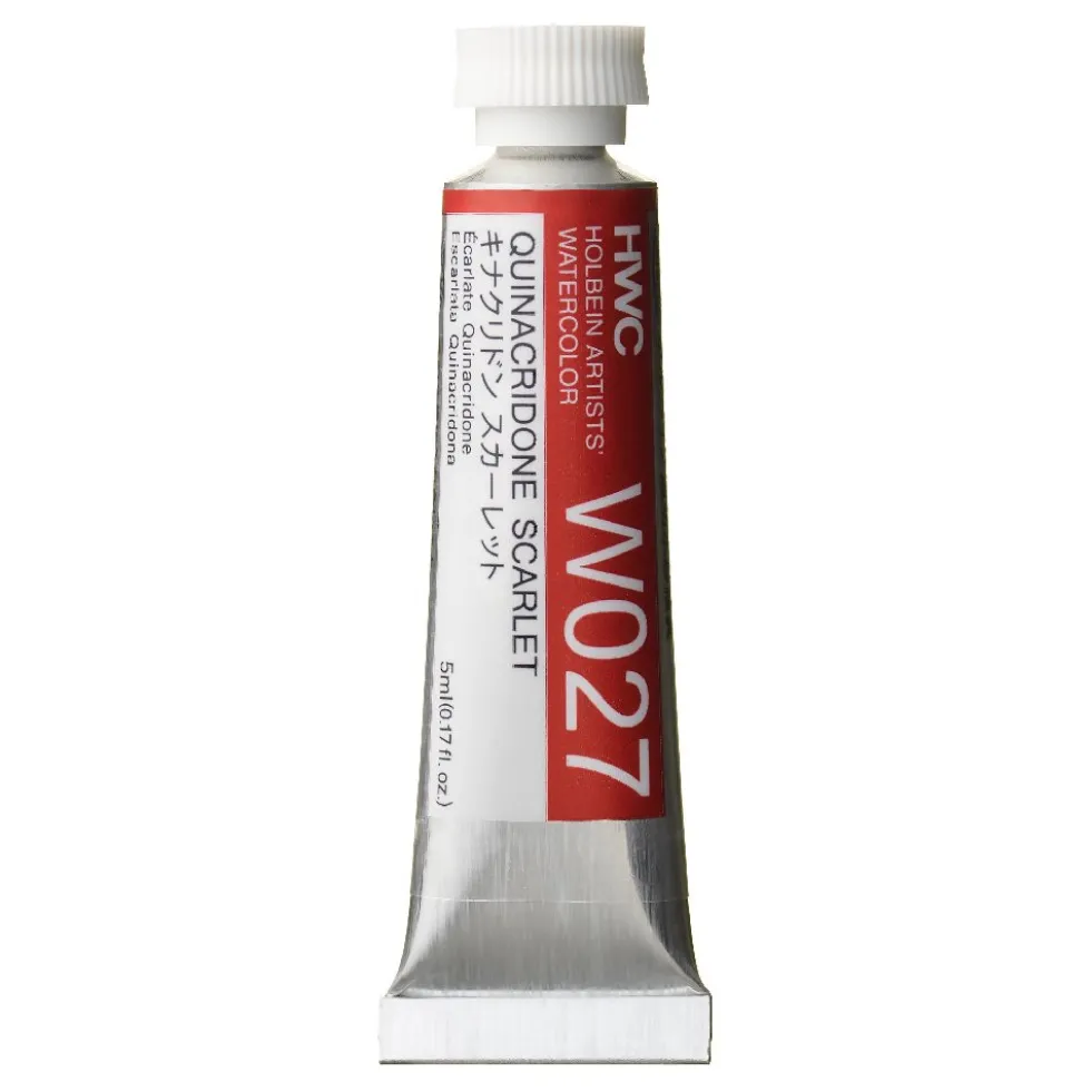 Farba akwarelowa Artists’ Watercolor - Holbein - Quinacridone Scarlet, 5 ml