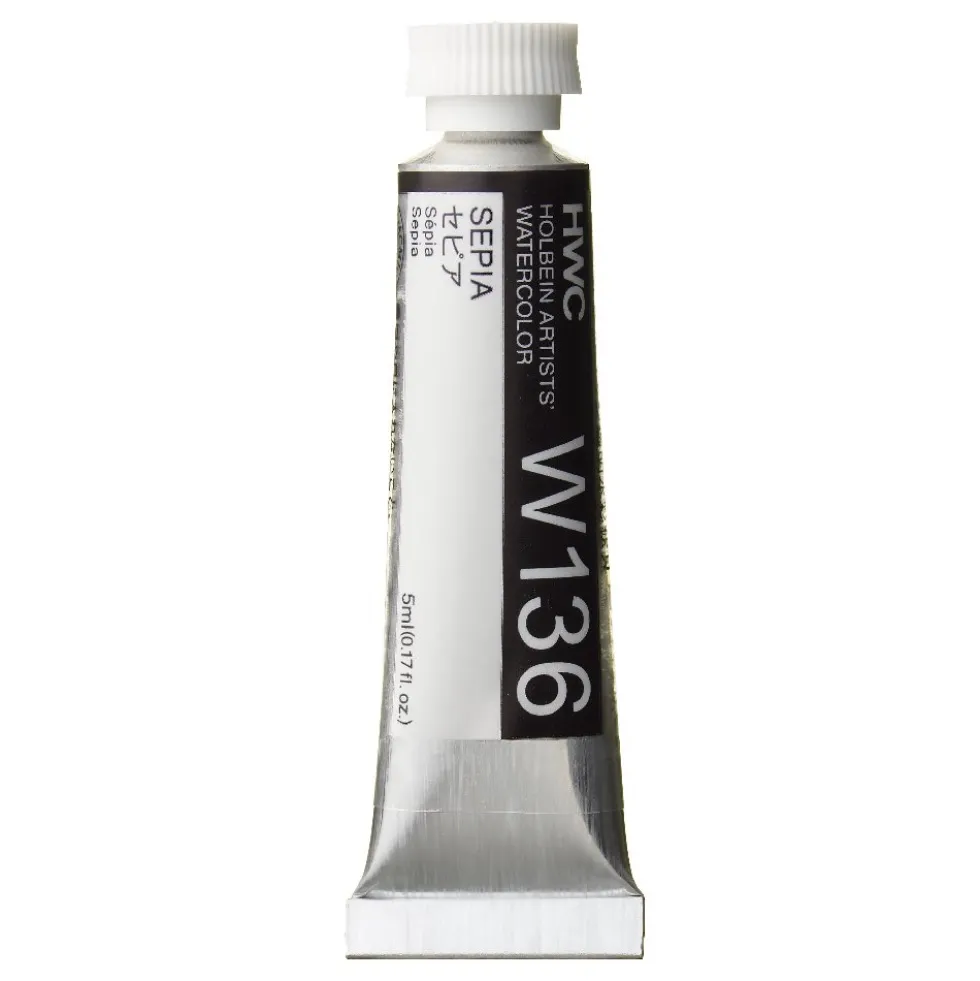Farba akwarelowa Artists’ Watercolor - Holbein - Sepia, 5 ml