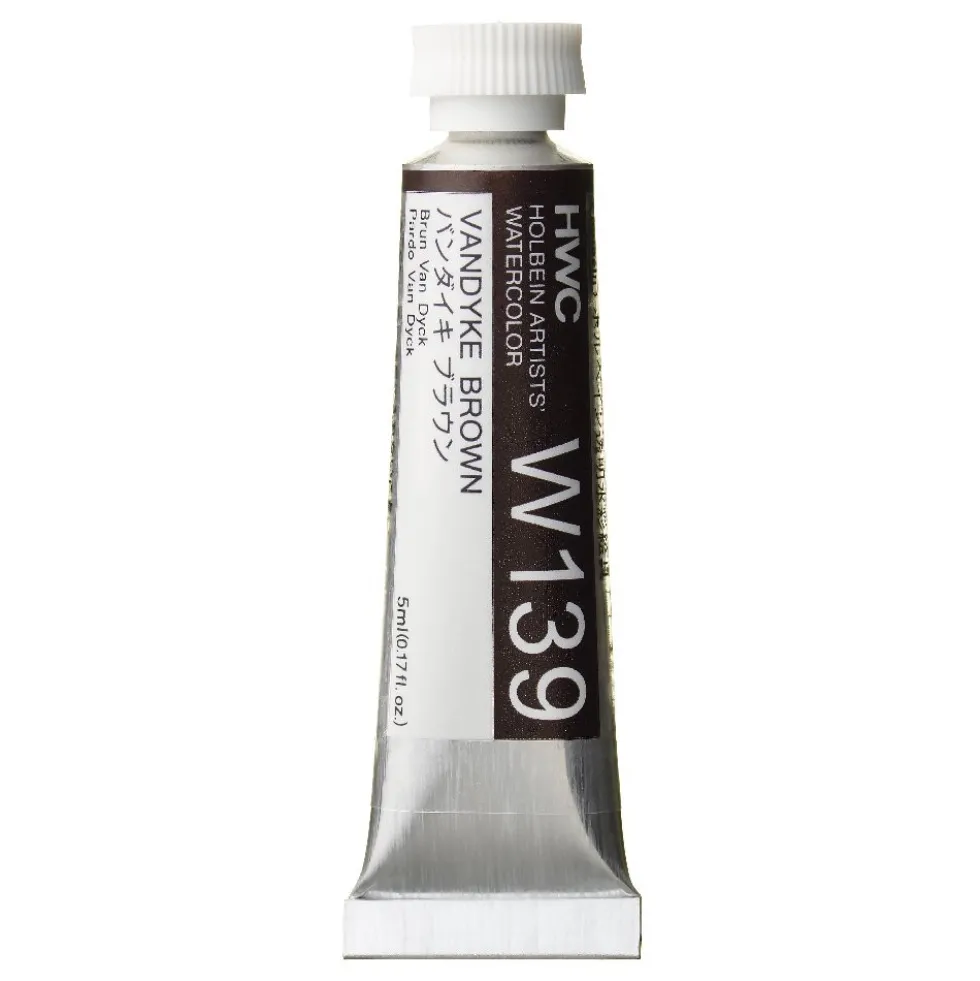 Farba akwarelowa Artists’ Watercolor - Holbein - Vandyke Brown, 5 ml