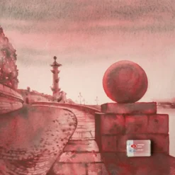 Farba akwarelowa Białe Noce - St. Petersburg - Ruby Mist, kostka