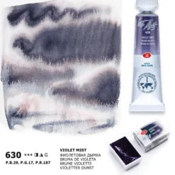 Farba akwarelowa Białe Noce - St. Petersburg - Violet Mist, kostka